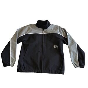 Study Autopark Contrast VTG 90s 100% Nylon Black Grey Full Zip Jacket S